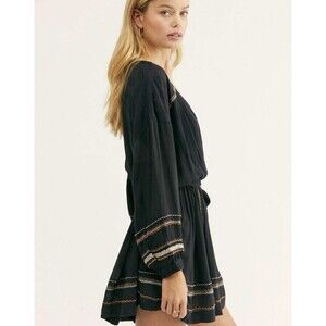 Free People Delilah Embroidered Mini Dress Travel Weekend Concert Girls Night S